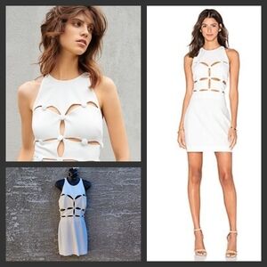 OLCAY GULSEN Peekaboo Dress in Off White